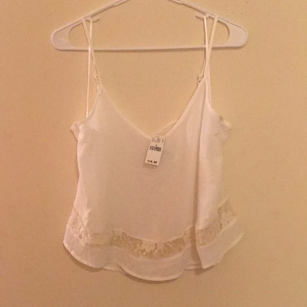 White cropped tank top